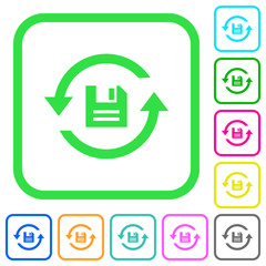 Daily backup vivid colored flat icons