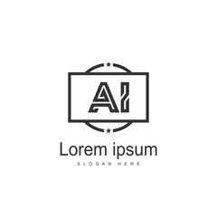 Initial Letter AI Logo Template Vector Design