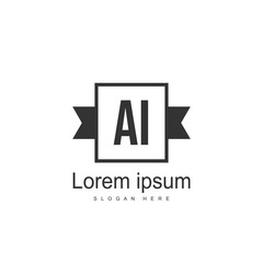 Initial Letter AI Logo Template Vector Design
