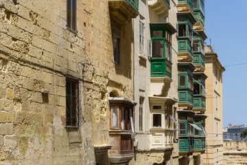 Naklejka premium Antique city building in Valletta,Malta Europe