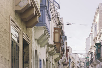 Antique city building in Valletta,Malta Europe