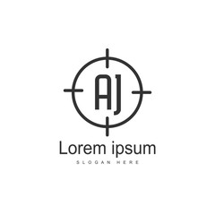 Obraz premium Initial Letter AJ Logo Template Vector Design