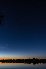 Obraz na płótnie Canvas Sternenhimmel bei Sonnenuntergang
