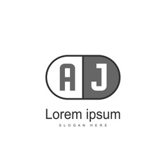 Initial Letter AJ Logo Template Vector Design