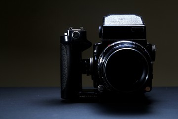 Vintage medium format film camera.