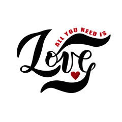 Hand sketched Love word. Vector. Lettering typography. Girl, woman fashion banner, print, design. Great for logo, badge, icon, card, poster, invitation template. 