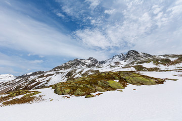 Spring Alps mountain landscape