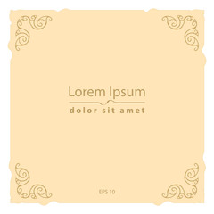 Ancient paper scroll with curved celtic elements. Vector illustration.