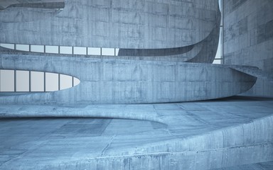 Empty dark abstract concrete smooth interior . Architectural background. 3D illustration and rendering