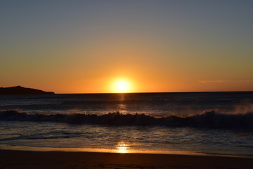 Atardecer en el pacífico