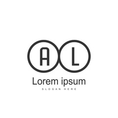 Initial Letter AL Logo Template Vector Design