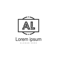 Initial Letter AL Logo Template Vector Design