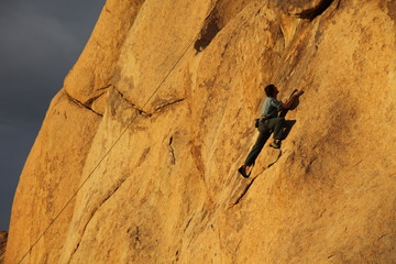 Climber in Joshua Tree National Park