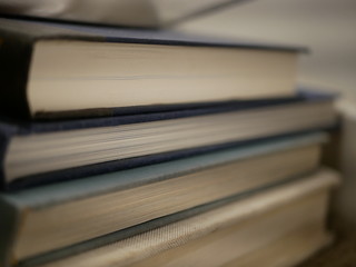 stack of old books