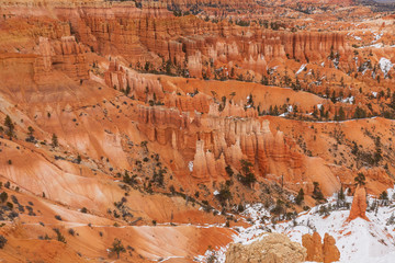 Scenic Bryce Canyon Utah in Winter