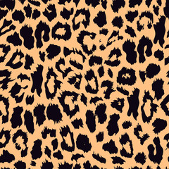 Seamless leopard print. Vector pattern, texture, background