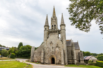 Fototapeta na wymiar Le Faouet, France. The Chapelle Saint Fiacre, a Catholic chapel in central Brittany (Bretagne)