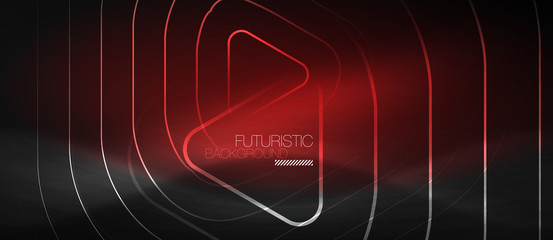 Dark black abstract background with neon colors and lines