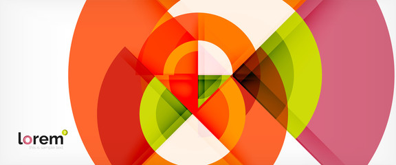 Fototapeta premium Multicolored round shapes abstract background