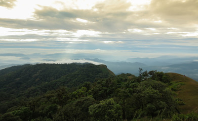 cloud and fog on top of the mountain at Monjong, Chiang Mai, Thailand