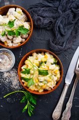 salad with corn and chicken
