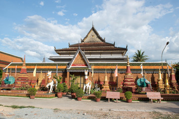 Wat Preah Prom Rath beautiful temple view in Siem Reap, Cambodia