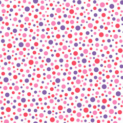 Seamless Scattered Circles & Dots Pattern