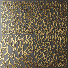 3D wall art, paintings with gold leaf