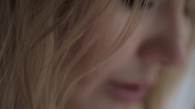 Female hair close up