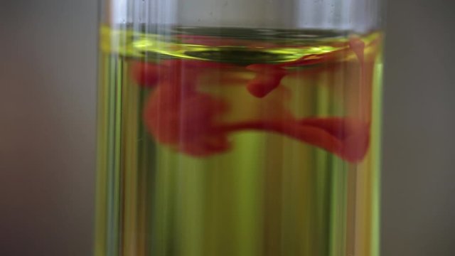 Chemical reaction in a test tube - Silver Chromate.