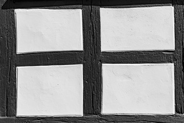 detail of old half timbered wall