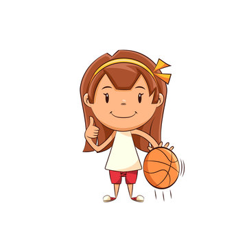 Girl basketball player