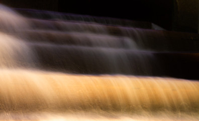 waterfalls blur downtown