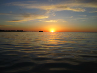 Sunset on the sea