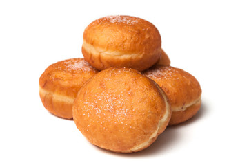 Fototapeta premium closeup of dough nut on white background