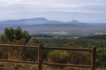 Fototapeta na wymiar landscape with fence