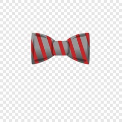 Striped bowtie icon. Cartoon of striped bowtie vector icon for web design for web design