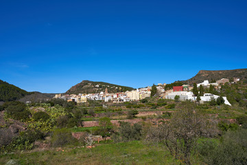 Fototapeta na wymiar Gatova village in Calderona Sierra of Spain
