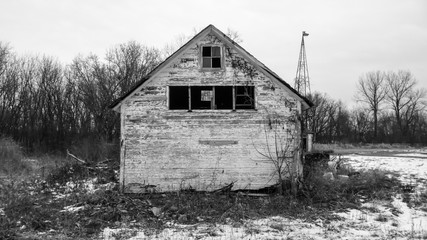 Old and abandoned farm buildings