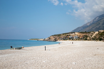 drymades beach in south albania near vlora and himara