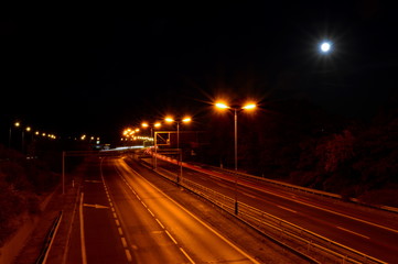 Fototapeta na wymiar Road at night