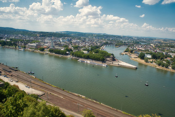 Koblenz am Rhein Blick aufs Deutsche Eck