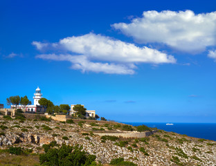 Fototapeta na wymiar San Antonio Cape lighthouse in Denia