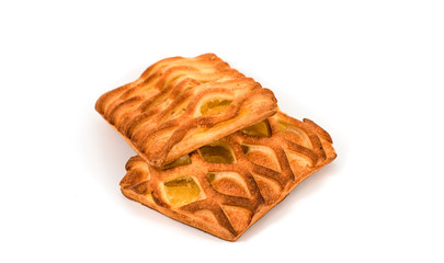 .pineapple buns on white background