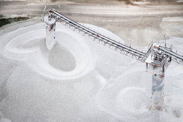 Towers with conveyors on cement factory