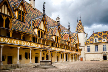 The Hospices of Beaune (historic hospital), in Beaune, Burgundy, France