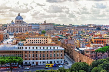 Fototapeta premium Vatican City and St Peter's Cathedral view, Rome, Italy