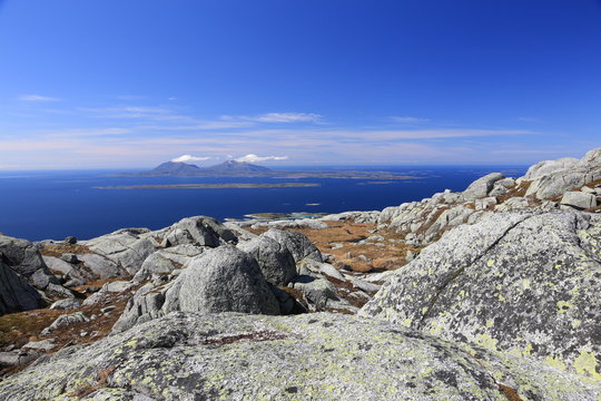 Mountain landscape in Vevelstad municipality, Nordland county