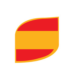Obraz premium Isolated flag of Spain. Vector illustration design