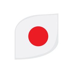 Isolated flag of Japan. Vector illustration design